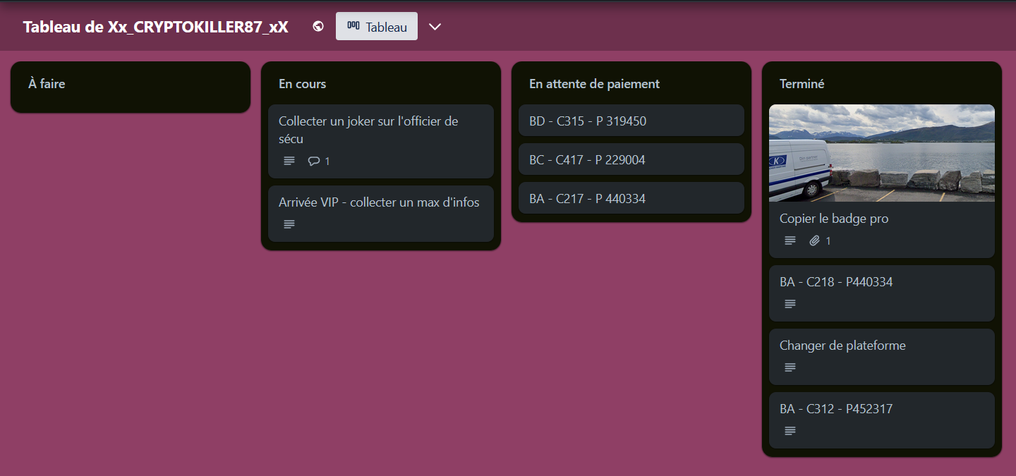 Dashboard de Joe Lier
