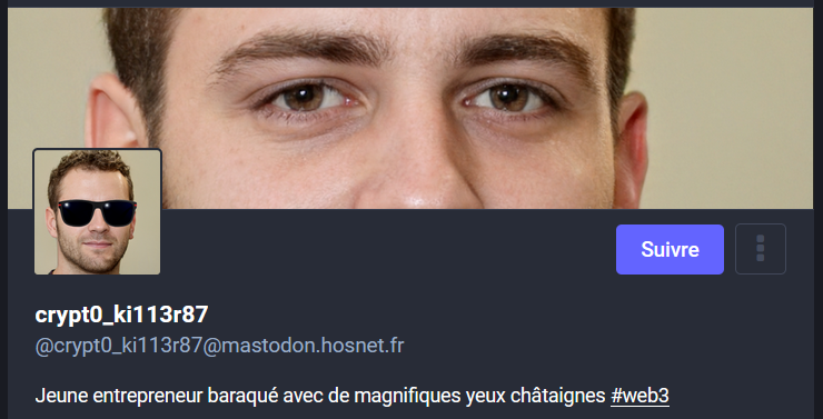Le profil de Joe Lier sur le serveur Mastodon